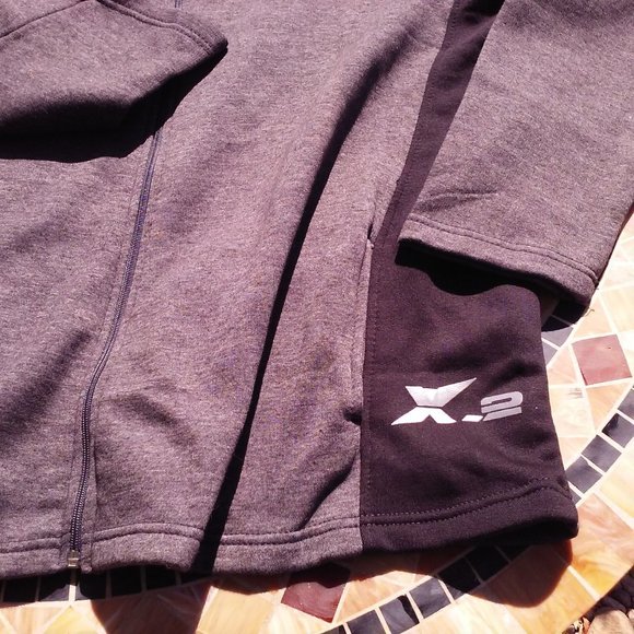 Skyline Wears X-2 Fleece Jacket Pockets Unisex Men's XXL Cotton/Poly Grey Black - Picture 4 of 10